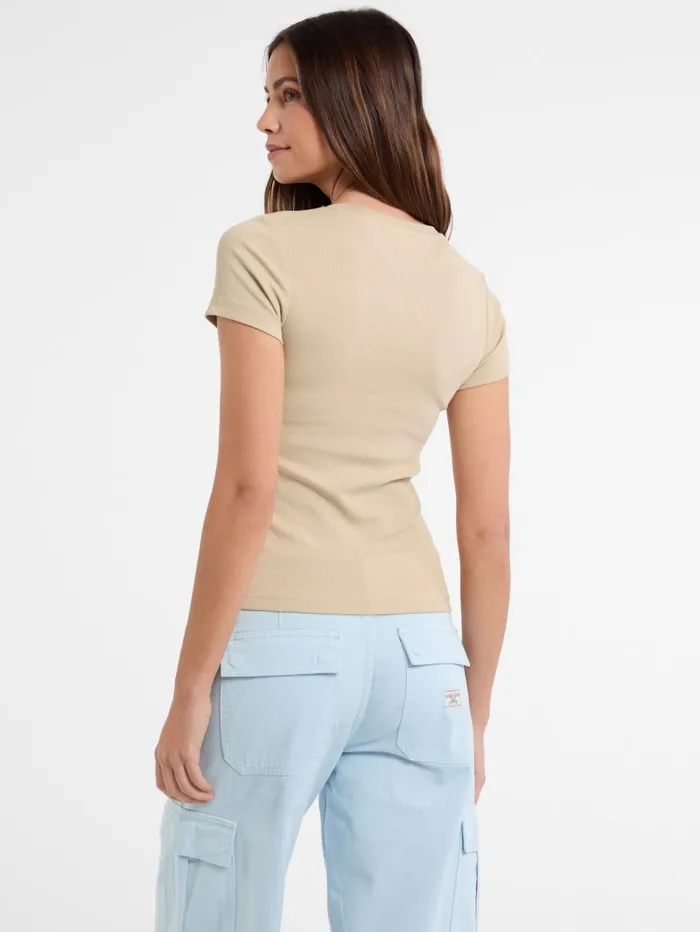 GUESS Tops and Tees Eco Crewneck Logo Tee Black 8211 Women