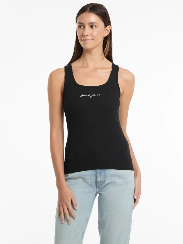 GUESS Tops and Tees Eco Ribbed Tank Top Black 8211 Women