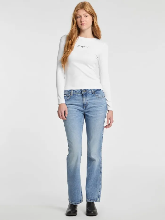 GUESS Tops Eco Crewneck Logo Tee Black 8211 Women