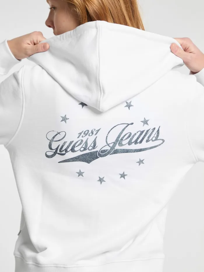 GUESS Tops Eco Hooded Sweatshirt White 8211 Women