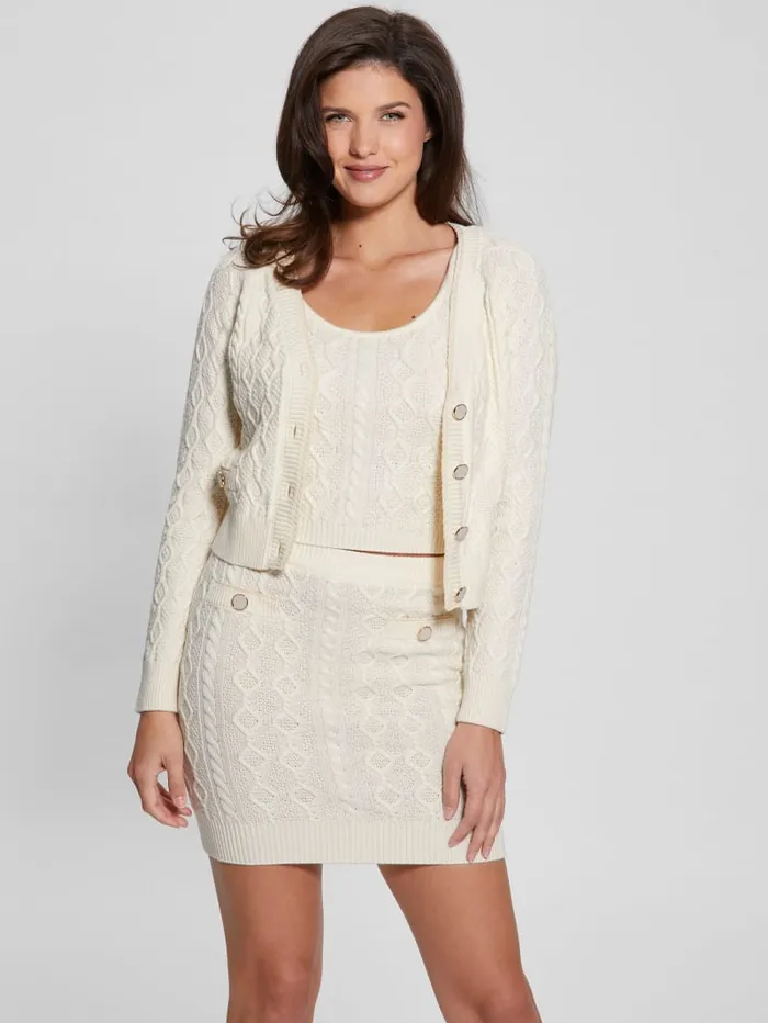 GUESS Tops Eco Isabelle Sweater Cardigan Green 8211 Women