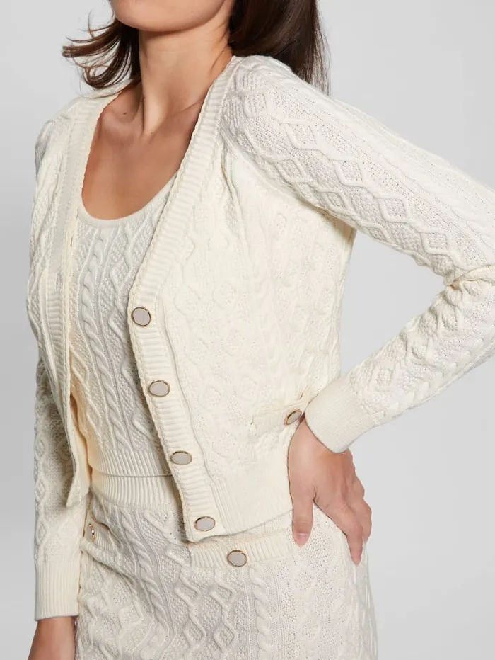 GUESS Tops Eco Isabelle Sweater Cardigan Green 8211 Women