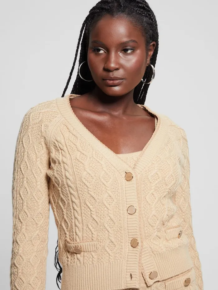 GUESS Tops Eco Isabelle Sweater Cardigan Green 8211 Women