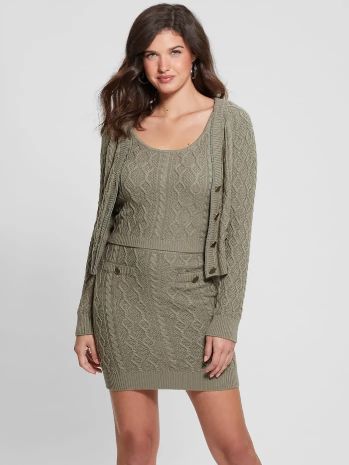 GUESS Tops Eco Isabelle Sweater Cardigan Green 8211 Women