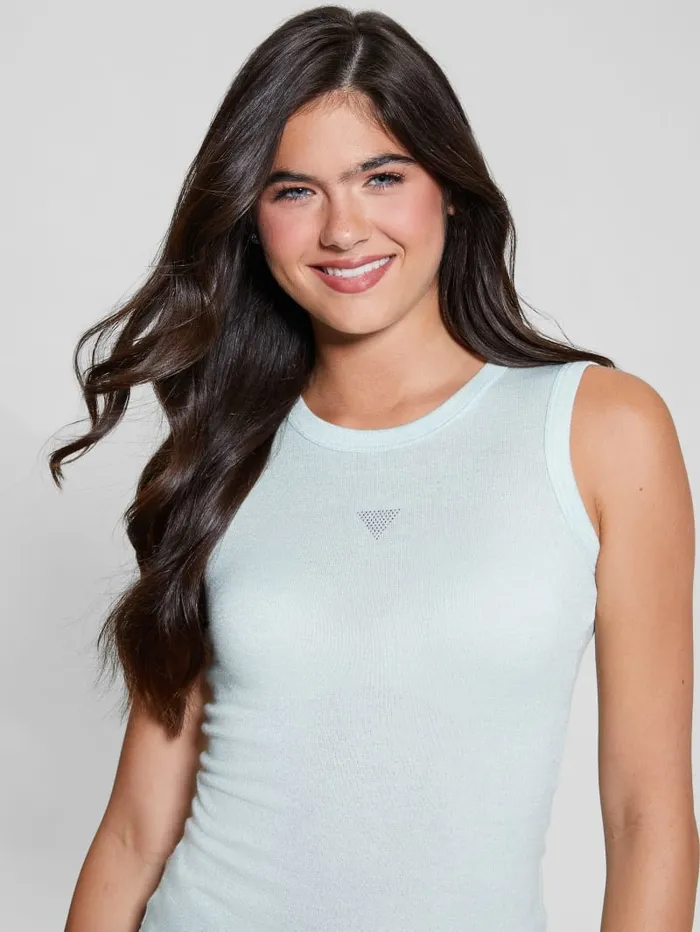GUESS Tops Eco Michela Embellished Top Green 8211 Women