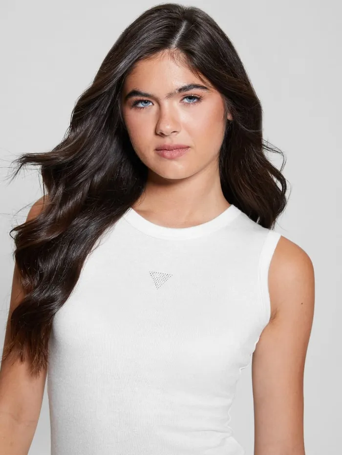 GUESS Tops Eco Michela Embellished Top Green 8211 Women