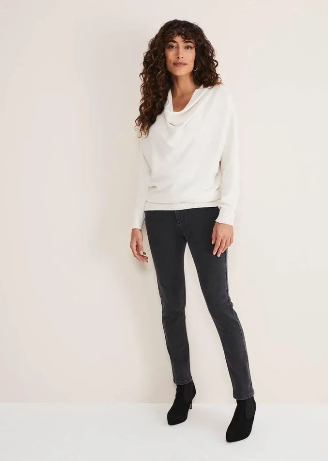 Hailee Topstitch Skinny Jeans Charcoal Women Phase Eight Trousers