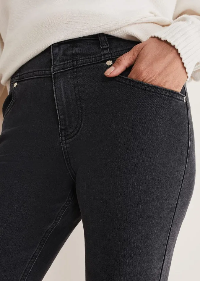 Hailee Topstitch Skinny Jeans Charcoal Women Phase Eight Trousers