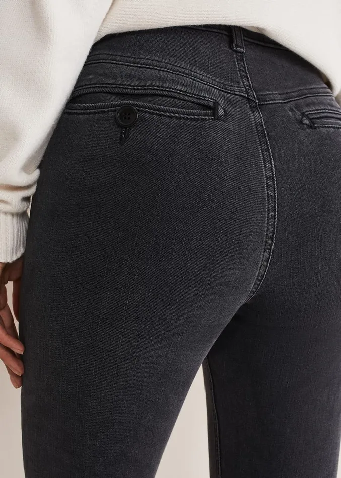 Hailee Topstitch Skinny Jeans Charcoal Women Phase Eight Trousers