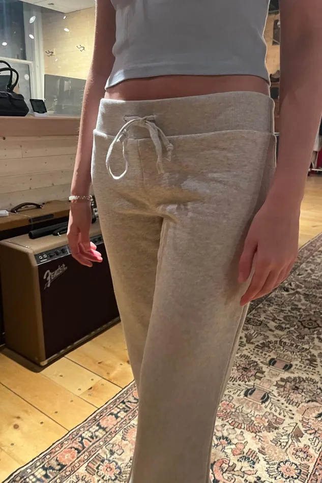 Hillary Soft Yoga Pants Light Heather Grey Women Brandy Melville Sweatpants and Sweatshirts