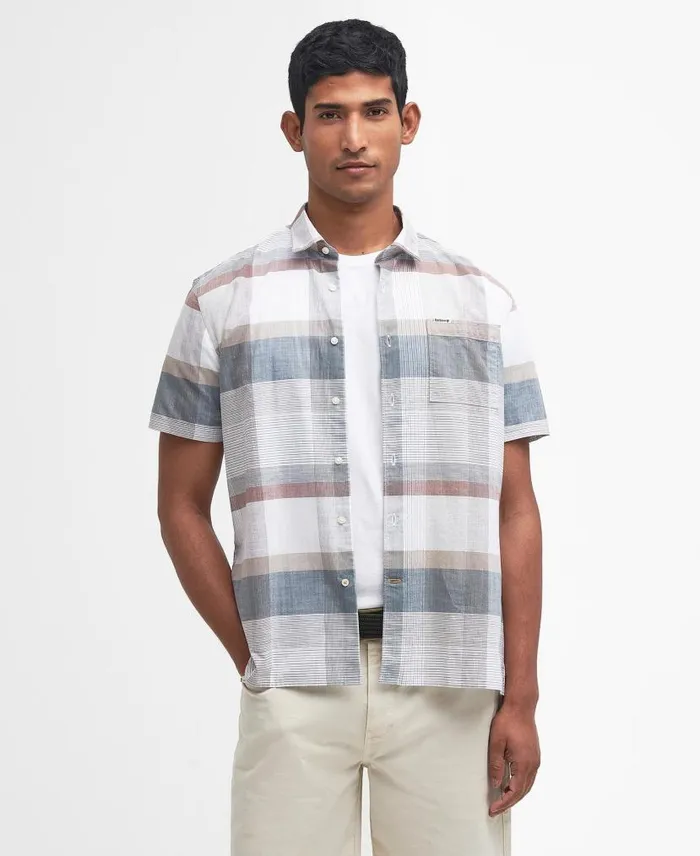 Hurlford Regular ShortSleeved Shirt Classic White Men Barbour Shirts