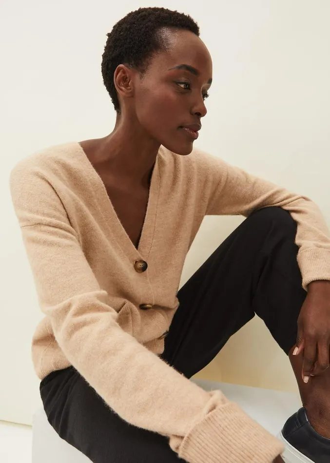 Immy Cardigan Camel Women Phase Eight Knitwear