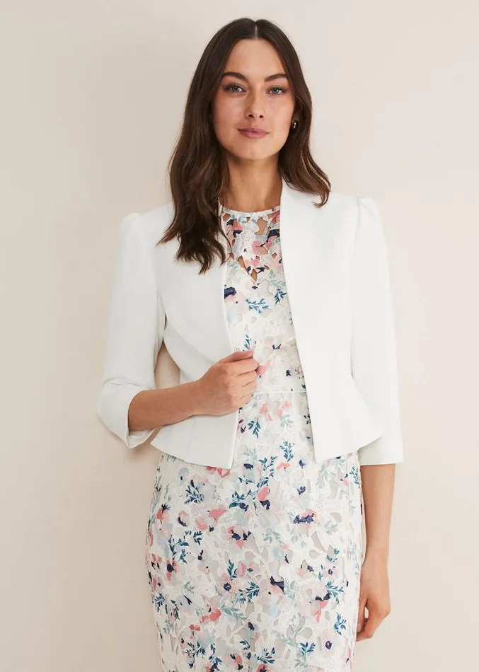 Isabella Bow Jacket Ivory Women Phase Eight Jackets