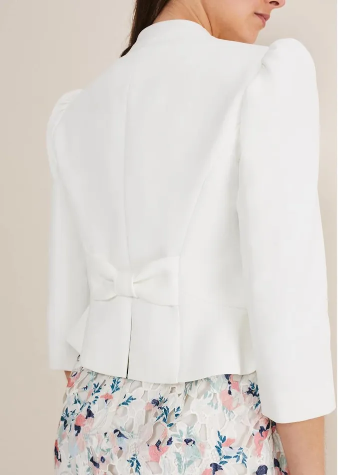 Isabella Bow Jacket Ivory Women Phase Eight Jackets