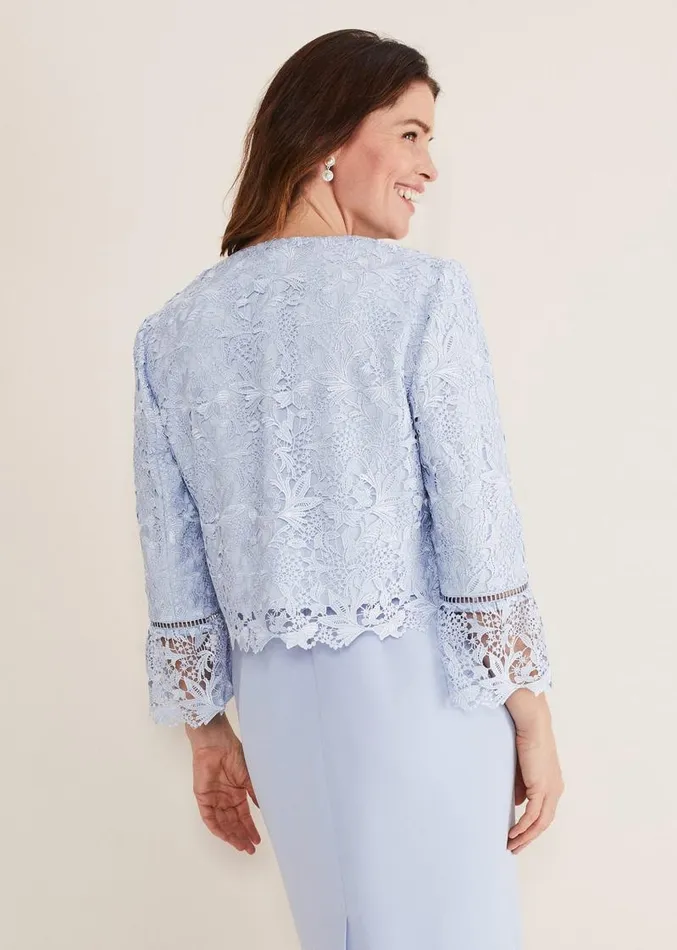 Isabella Lace Jacket Light Cornflower Women Phase Eight Jackets
