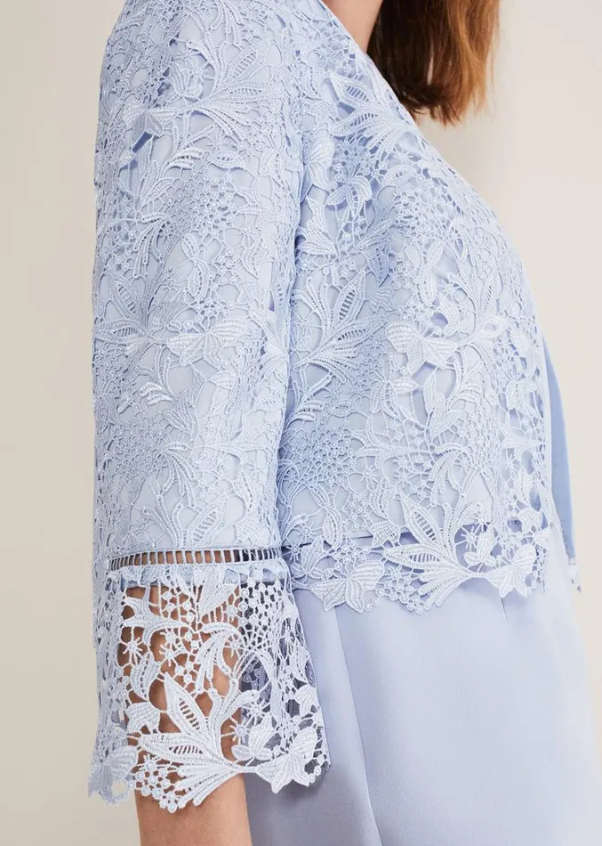 Isabella Lace Jacket Light Cornflower Women Phase Eight Jackets
