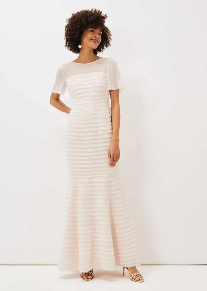 Ivanka Layered Fishtail Dress Cameo Women Phase Eight Dresses