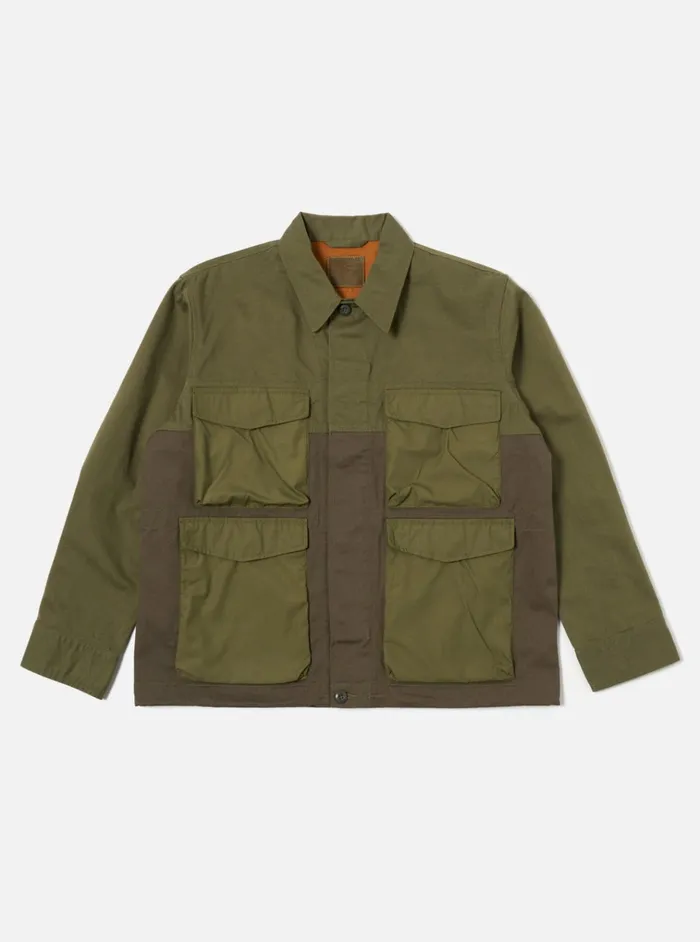 Jackets Men Universal Works MasterPiece X Universal Works Parachute Field Jacket Ii In Olive Twill Jackets Men Universal Works MasterPiece X Universal Works Parachute Field Jacket Ii In Olive Twill