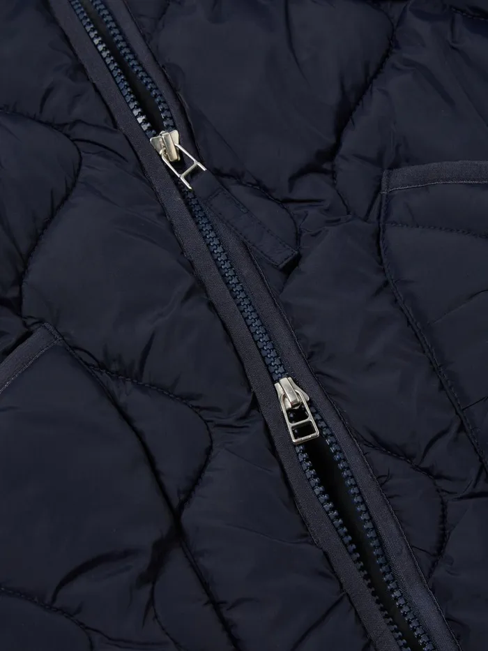 Jackets Men Universal Works Universal Works Liner Jacket In Navy Diamond Quilt