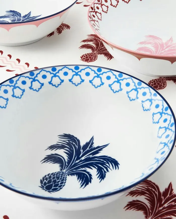 Jaipur Round Salad Bowl Blue Women Aquazzura Dinnerware Jaipur Round Salad Bowl Blue Women Aquazzura Dinnerware