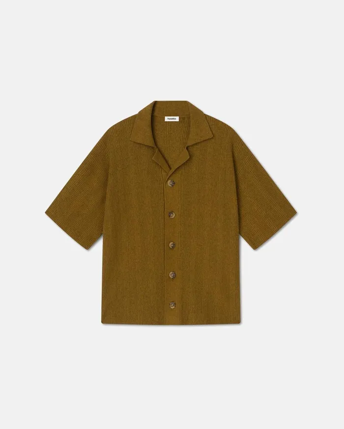 Jeff Sale TerryKnit Shirt Golden Brown Men Nanushka Shirts