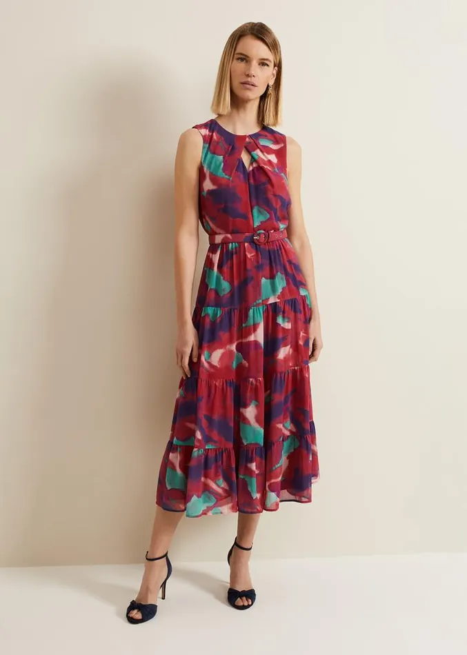 Jolene Floral Midi Dress Multicoloured Women Phase Eight Dresses