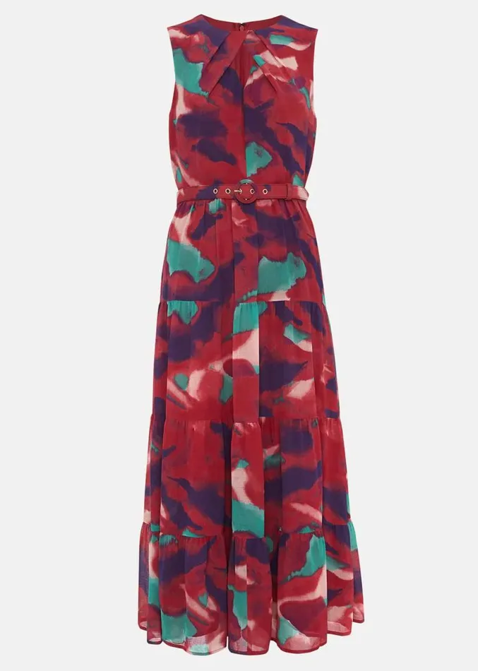 Jolene Floral Midi Dress Multicoloured Women Phase Eight Dresses