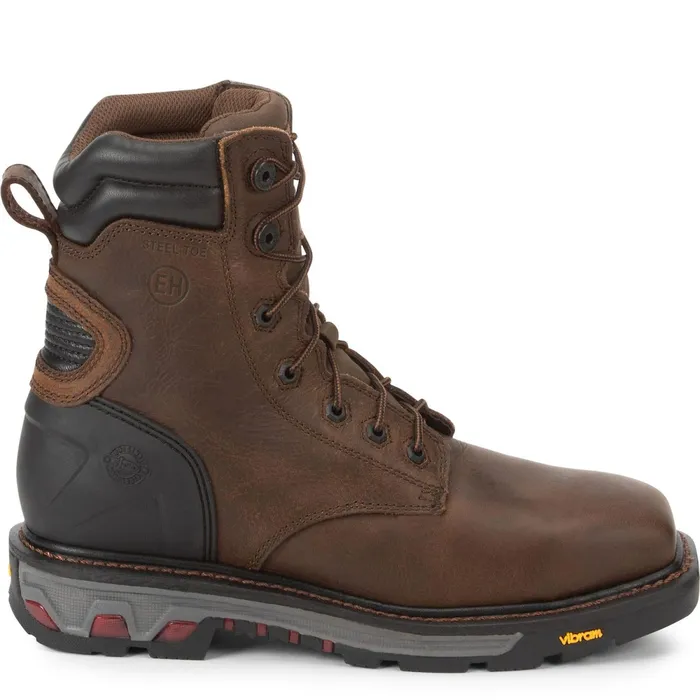 Justin Boots Pipefitter 8034 Steel Toe Work Boot Chocolate Brown brown Men Work