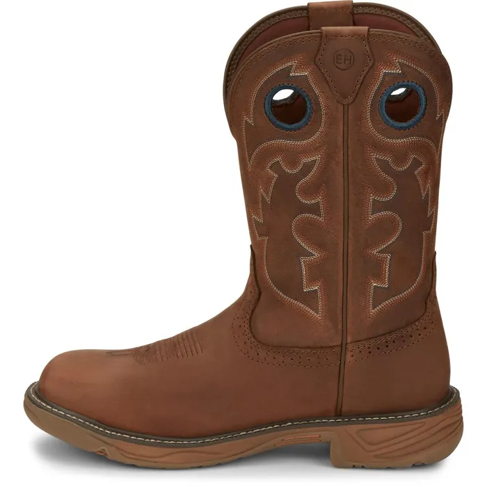 Justin Boots Rush 11034 Waterproof Work Boot Brown Men Work
