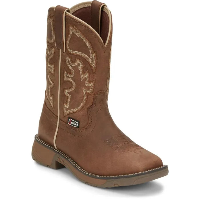 Justin Boots Rush Cowboy Boot Brown Kids Western