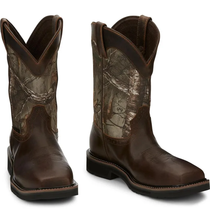 Justin Boots Trekker 11034 Composite Toe Waterproof Work Boot Chocolate Brown brown Men Work