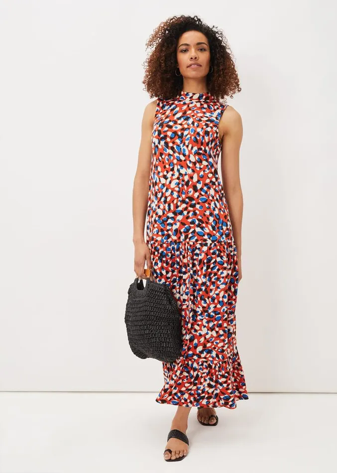 Kamilla High Neck Printed Maxi Dress Multicoloured Women Phase Eight Dresses