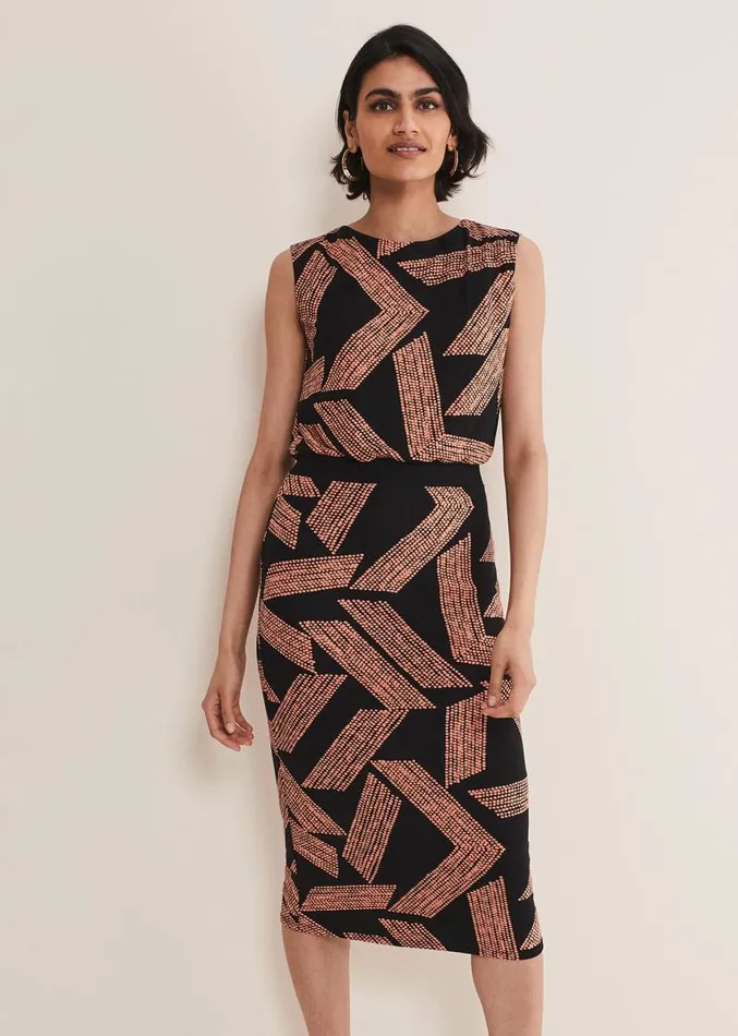 Kayla Jersey Midi Dress Black Women Phase Eight Dresses