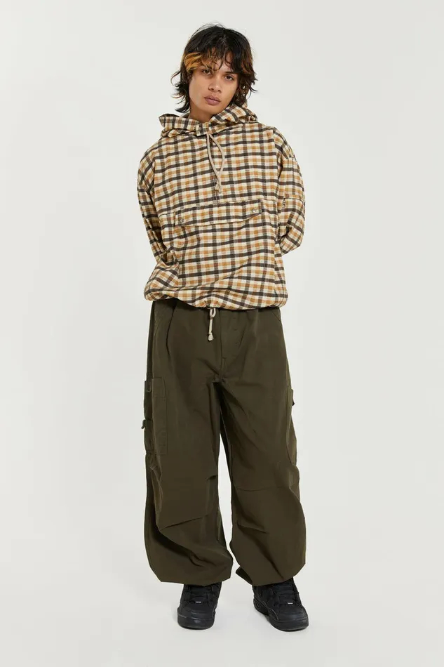 Khaki Parachute Cargo Pants Khaki Men Jaded London Parachute Pants