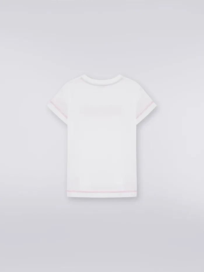 Kids Cotton TShirt With Sequins Logo Pink Missoni Clothing Kids Cotton TShirt With Sequins Logo Pink Missoni Clothing