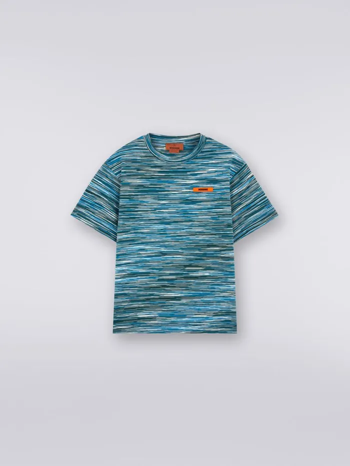 Kids ShortSleeved Slub Cotton TShirt Multicoloured Missoni Clothing