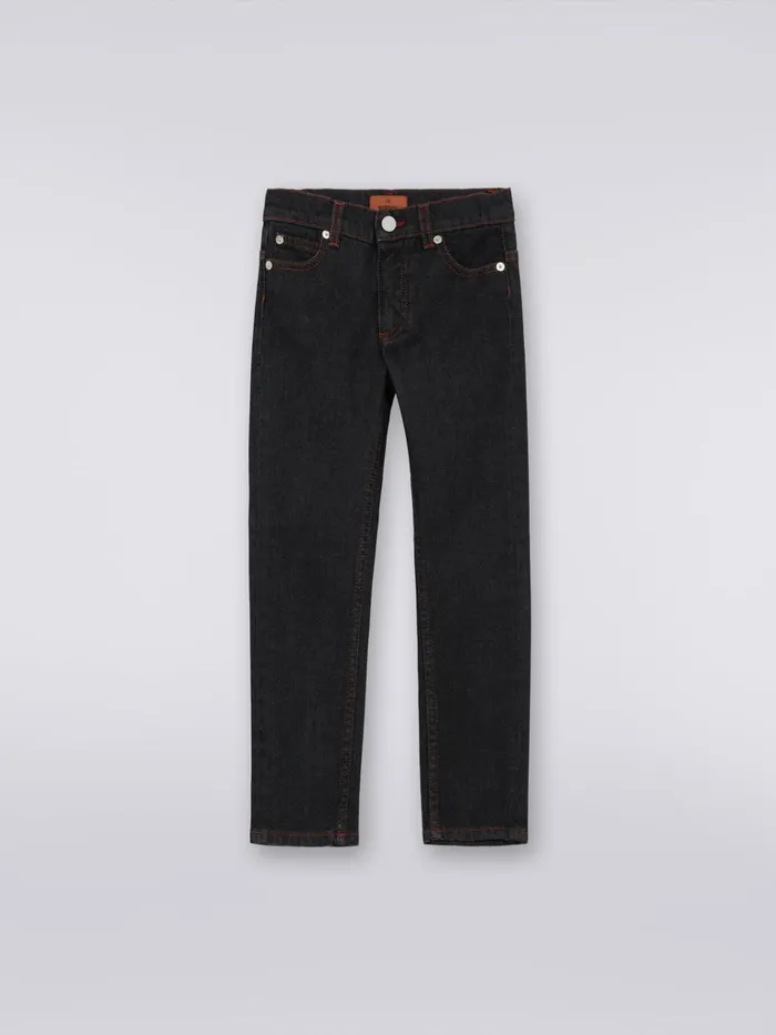 Kids Straight Denim Trousers Black Missoni Clothing
