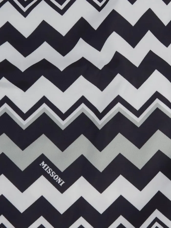 Kids TwoTone Swimming Costume With Zigzag Pattern Black and White Missoni Clothing Kids TwoTone Swimming Costume With Zigzag Pattern Black and White Missoni Clothing