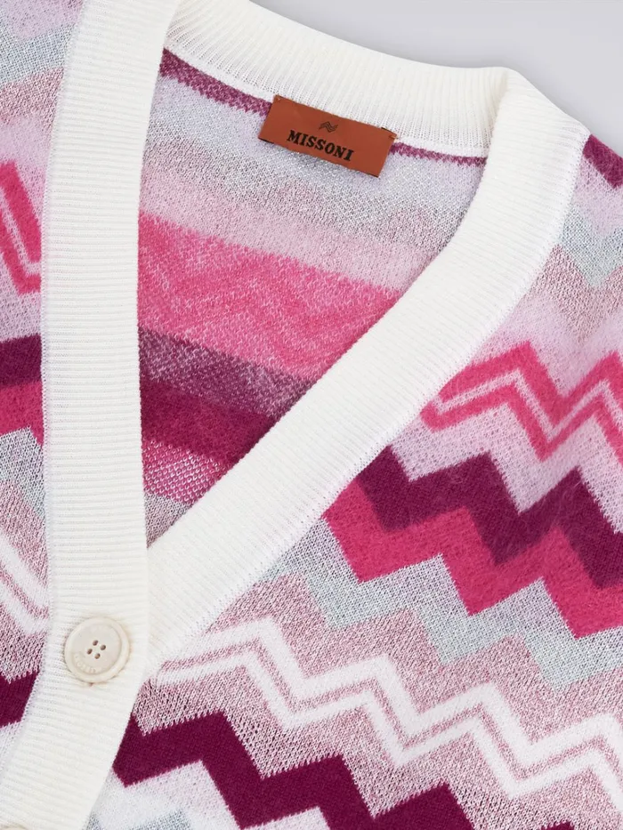 Kids Zigzag Wool Cardigan With Pockets Multicoloured Missoni Clothing Kids Zigzag Wool Cardigan With Pockets Multicoloured Missoni Clothing