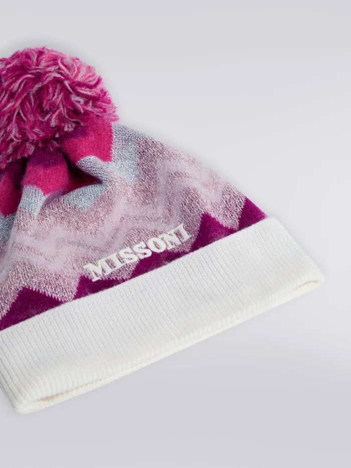 Kids Zigzag Wool Hat With Lurex Multicoloured Missoni Accessories Kids Zigzag Wool Hat With Lurex Multicoloured Missoni Accessories