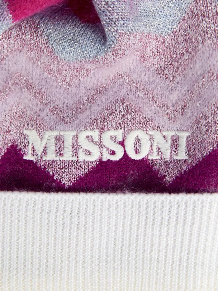 Kids Zigzag Wool Hat With Lurex Multicoloured Missoni Accessories Kids Zigzag Wool Hat With Lurex Multicoloured Missoni Accessories