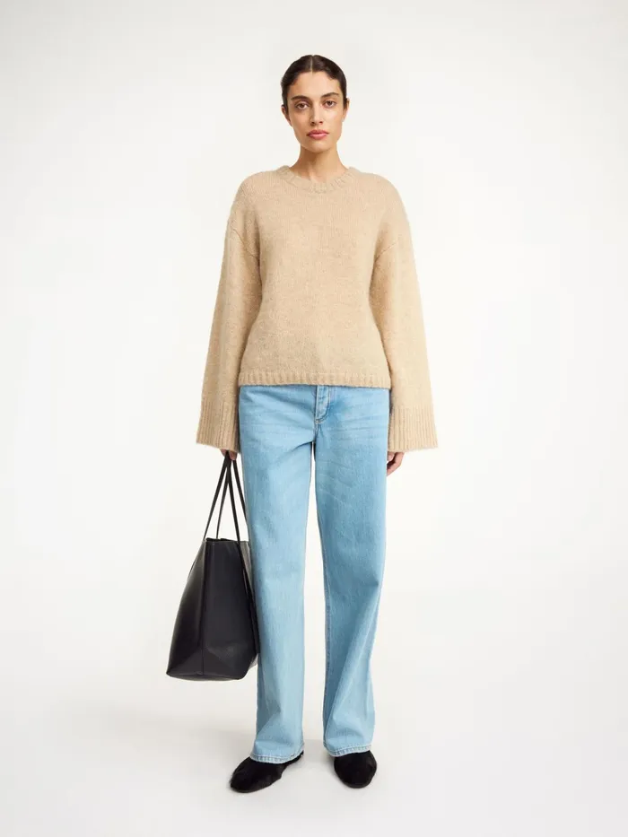 Knitwear Women By Malene Birger Cierra Sweater Twill Beige