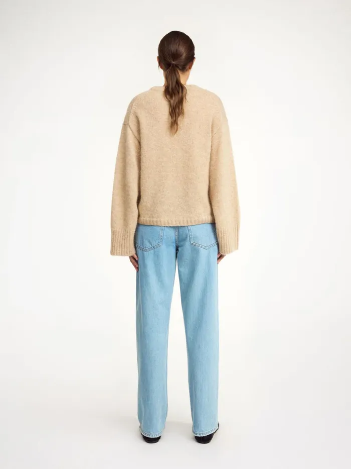 Knitwear Women By Malene Birger Cierra Sweater Twill Beige