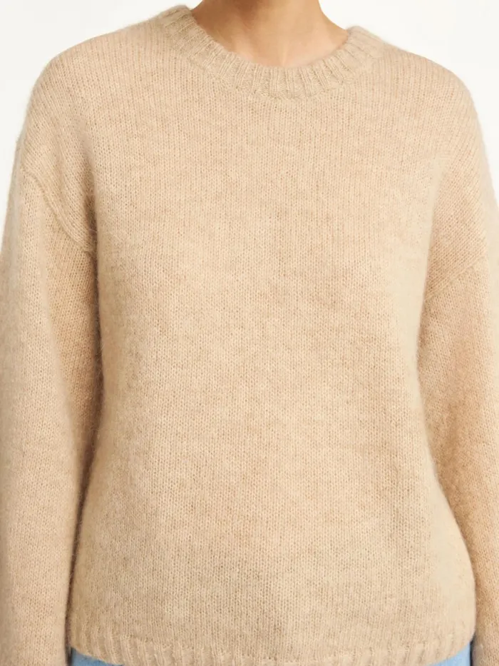 Knitwear Women By Malene Birger Cierra Sweater Twill Beige