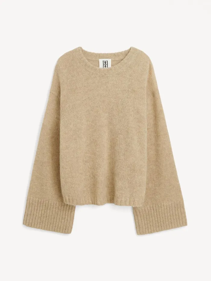 Knitwear Women By Malene Birger Cierra Sweater Twill Beige