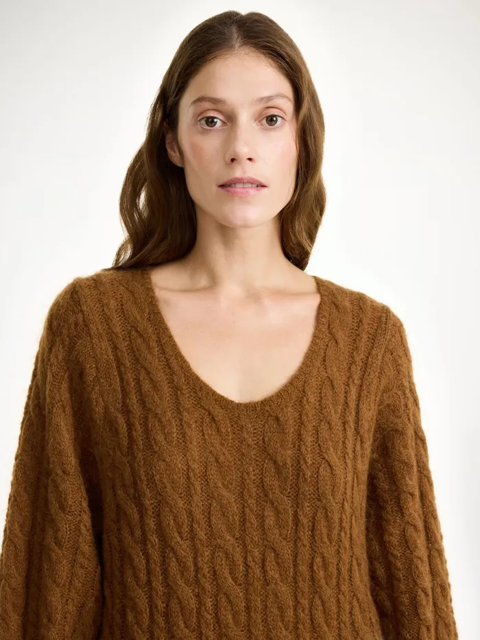 Knitwear Women By Malene Birger Lovella Maxi Dress Bison