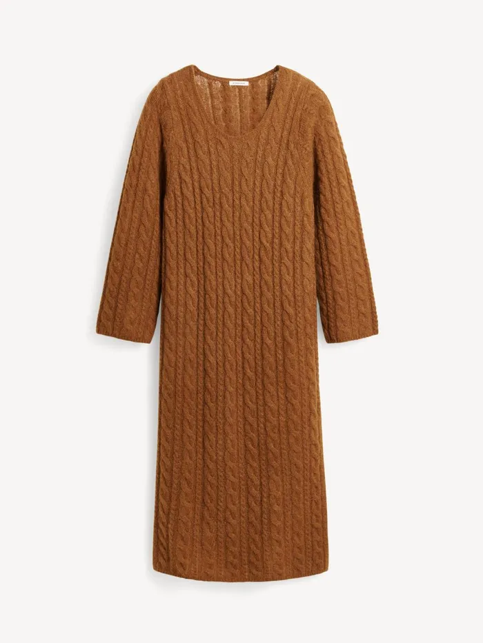Knitwear Women By Malene Birger Lovella Maxi Dress Bison