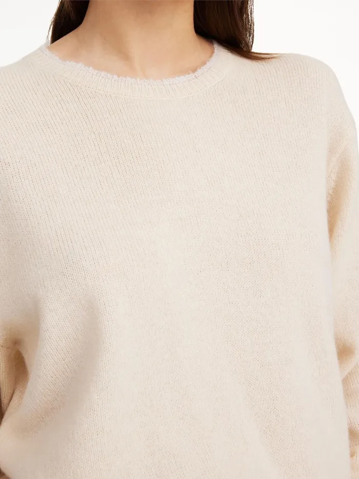 Knitwear Women By Malene Birger Mantea MerinoBlend Sweater Oyster Gray