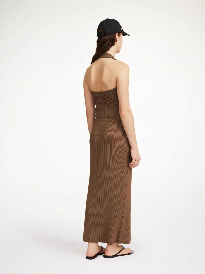 Knitwear Women By Malene Birger Merine Maxi Skirt Shitake
