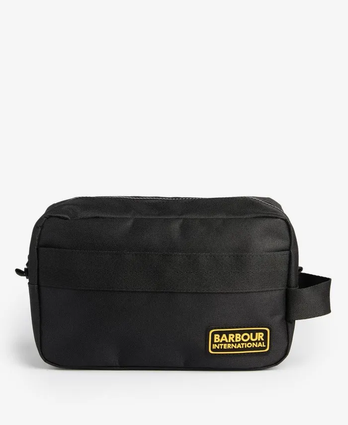 Knockhill Wash Bag Classic Black Men Barbour Bags and Luggage